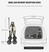 Katlanabilir 72x47 Cm Yardımcı Çok Amaçlı Araba Vagon Krem